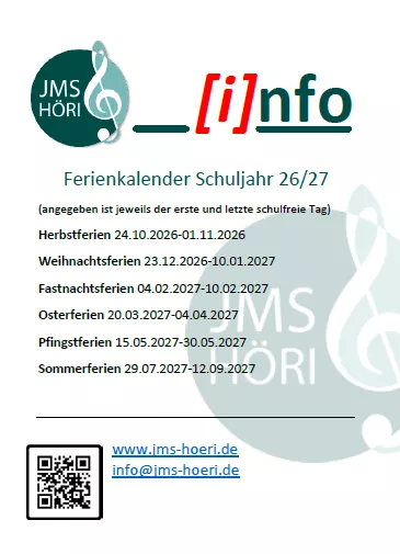 Ferienkalender 26/27