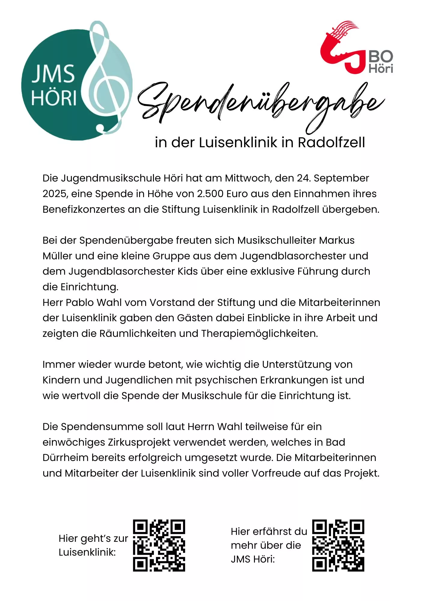 Spendenübergabe